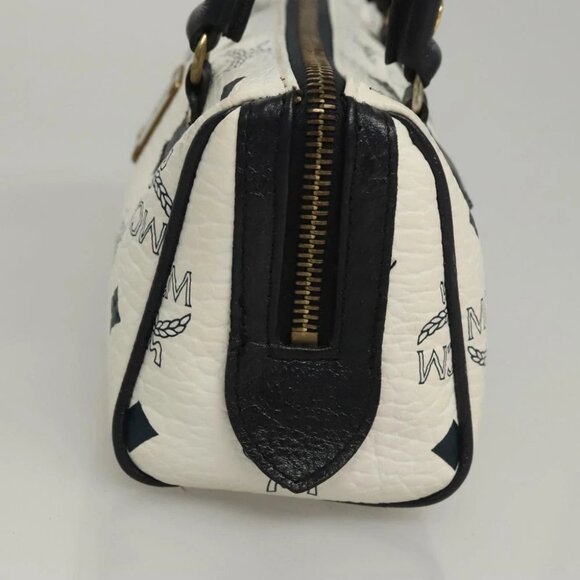 MCM Vicetos Logogram Hand Bag PVC Leather 2way White - Picture 7 of 16